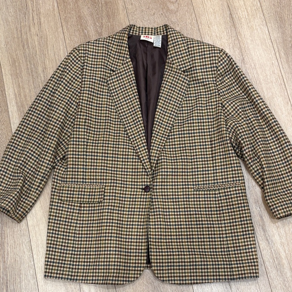 Alia Sport Multicolor Plaid Blazer